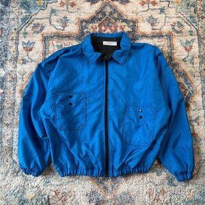 Vintage Textured Zip-up Light Ski Jacket Large